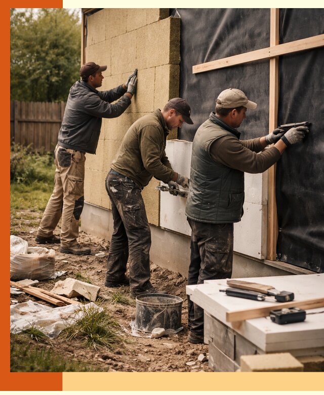 Утепление дачного дома под ключ в Краснокамске