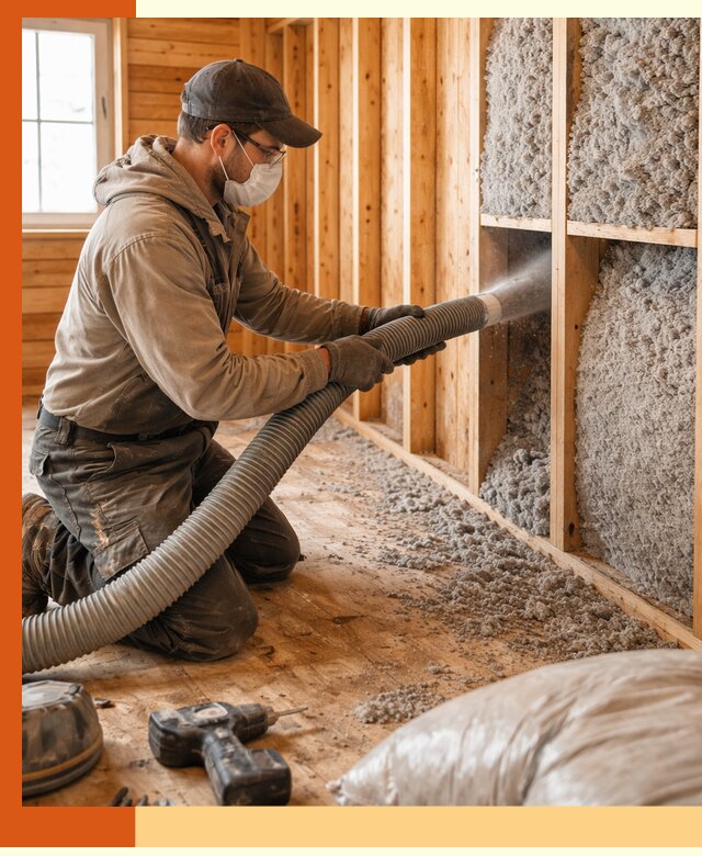 Утепление дачного дома эковатой в Краснокамске — быстро и надёжно