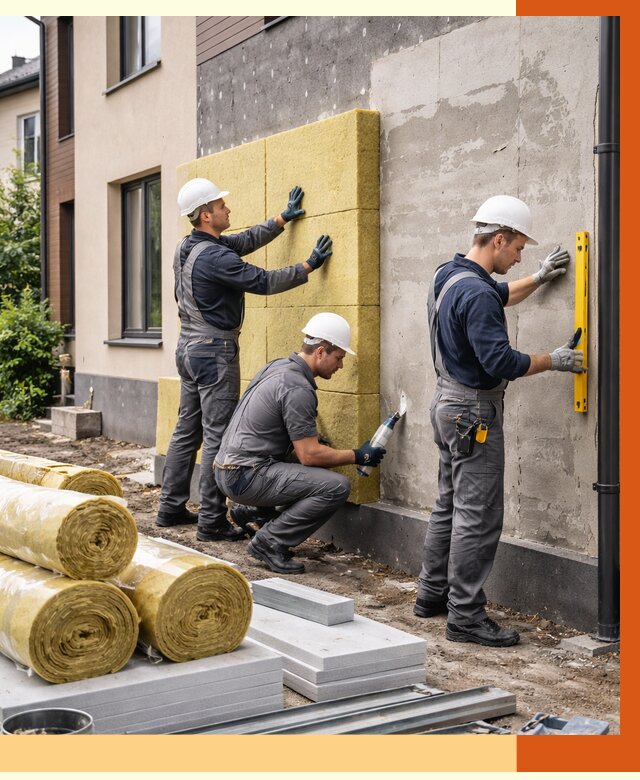 Утепление таунхауса в Краснокамске от 7299 руб/м2 — комплекс под ключ | ТепломастерКнм