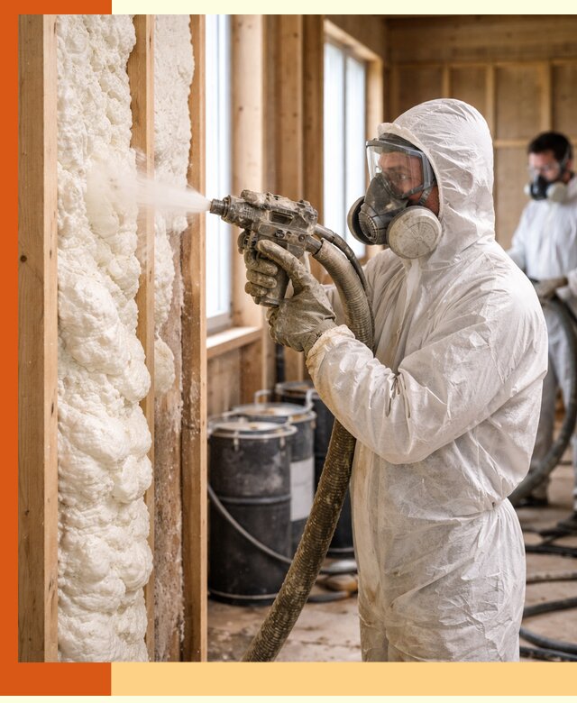 Утепление каркасного дома пенополиуретаном в Краснокамске