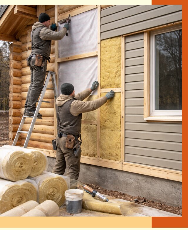 Утепление деревянного дома в Краснокамске от 6285 руб./м2 — заказать работы | ТепломастерКнм