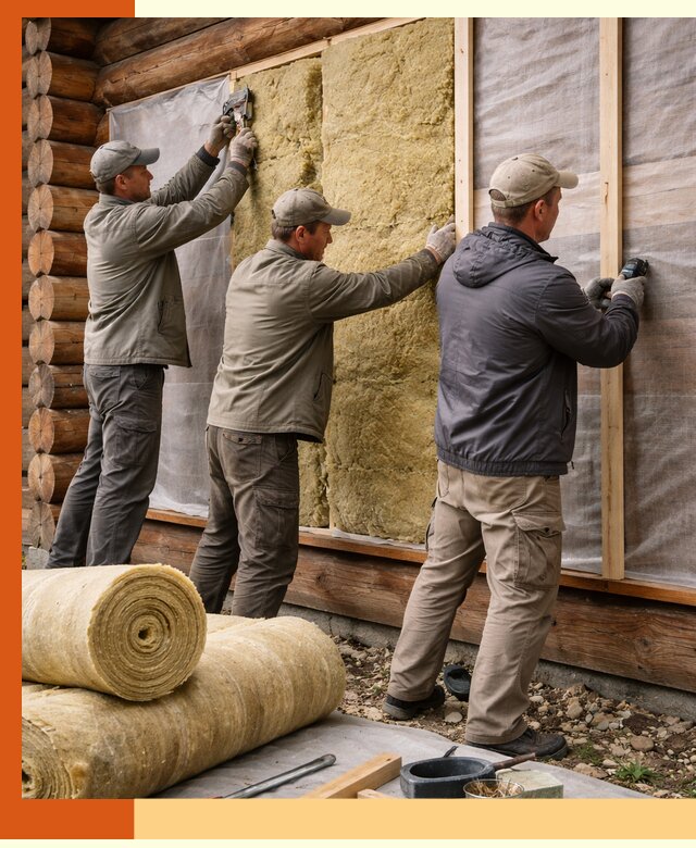 Утепление деревянного дома в Краснокамске эффективными технологиями