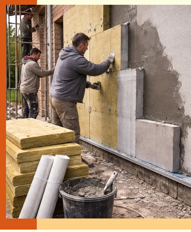 Утепление кирпичного дома под ключ в Краснокамске