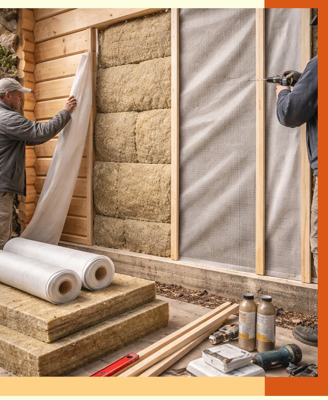 Утепление дома из минибруса в Краснокамске от 4562 руб/м2 — заказать профессионально | ТепломастерКнм