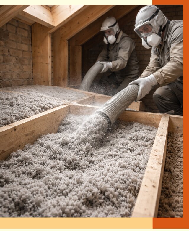 Утепление коттеджа эковатой в Краснокамске от 2534 руб./м² — комплексная задувка и монтаж | ТепломастерКнм