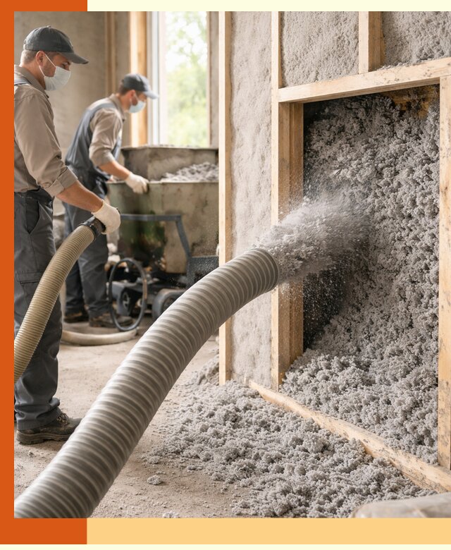 Утепление коттеджа эковатой в Краснокамске с гарантией качества