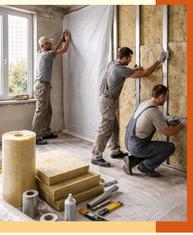 Утепление квартиры в Краснокамске от 4562 руб/м2 — утеплить квартиру изнутри и снаружи | ТепломастерКнм