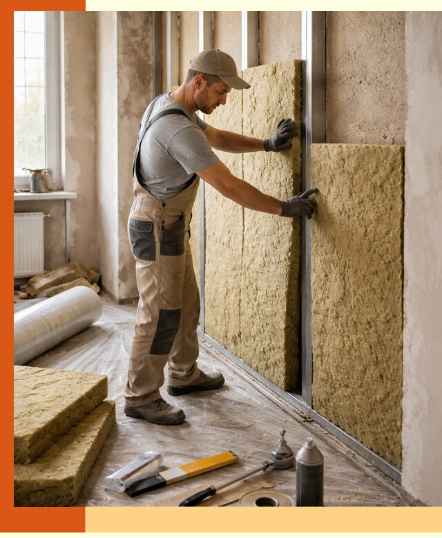 Утепление квартиры в Краснокамске — комплексная теплоизоляция стен и полов