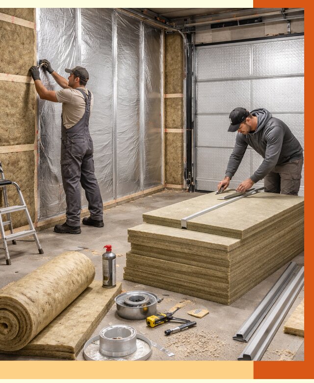 Утепление гаража в Краснокамске от 4562 руб/м2 — комплексное утепление ворот и стен | ТепломастерКнм