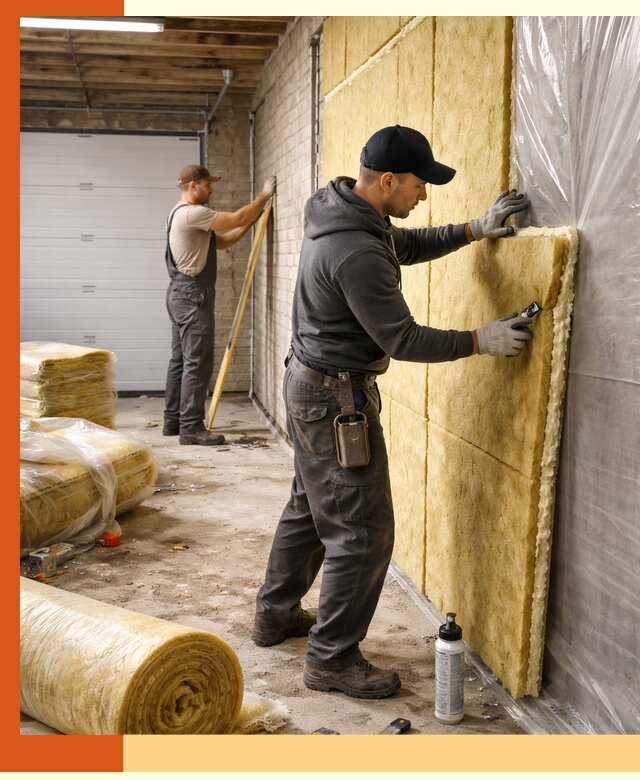 Утепление гаража под ключ в Краснокамске — все виды теплоизоляции