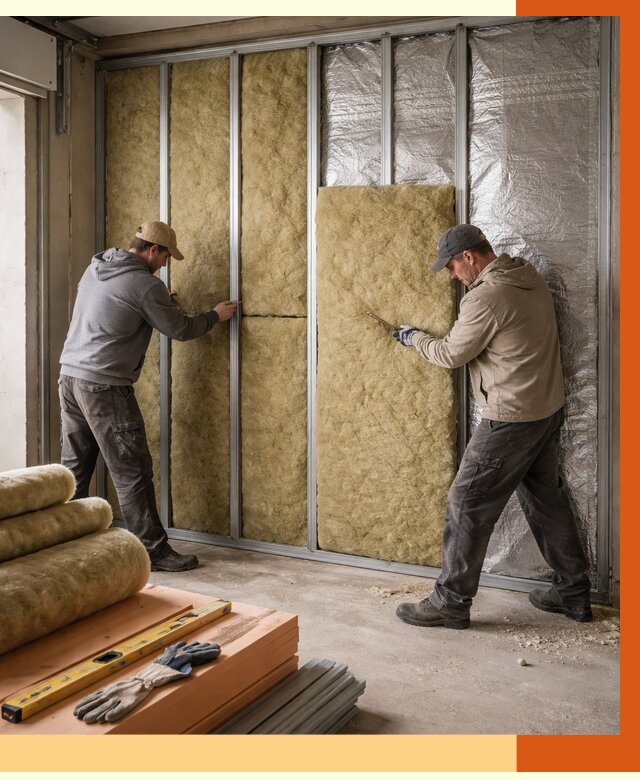 Утепление гаража изнутри в Краснокамске от 7603 руб/м2 — работы и цена | ТепломастерКнм