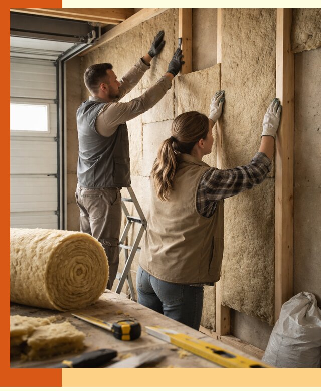 Утепление гаража изнутри в Краснокамске: быстро и надежно