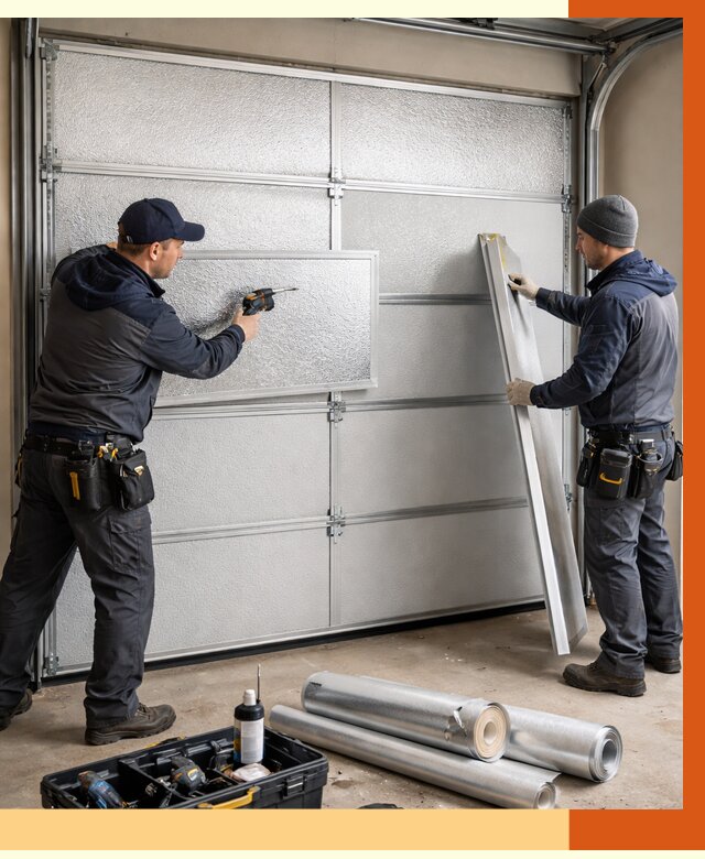 Утепление гаражных ворот в Краснокамске от 7958 руб/м2 — надежно и быстро | ТепломастерКнм