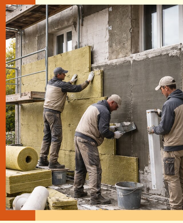 Утепление фасада зданий и домов в Краснокамске