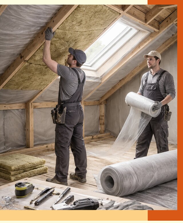 Утепление крыши изнутри мансарды в Краснокамске от 4258 руб./м² | ТепломастерКнм