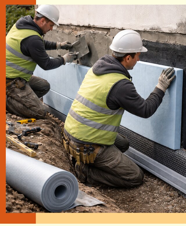 Утепление фундамента снаружи в Краснокамске — профессиональная теплоизоляция