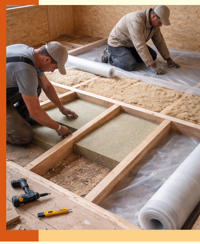 Профессиональное утепление деревянного пола в Краснокамске