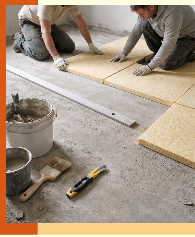 Утепление бетонного пола в Краснокамске профессионально и недорого