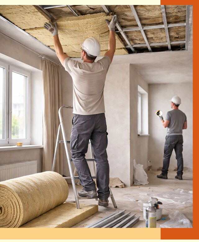 Утепление потолка в частном доме в Краснокамске от 963 руб./м² — работы под ключ | ТепломастерКнм