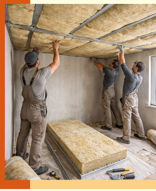 Утепление потолка в Краснокамске — тепло и без сквозняков