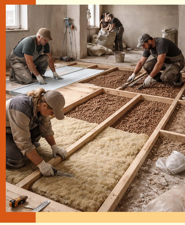 Утепление перекрытий жилых и промышленных зданий в Краснокамске