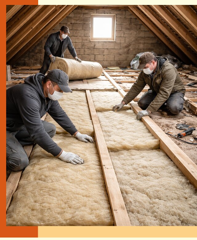 Утепление чердака в Краснокамске — профессиональная теплоизоляция кровли