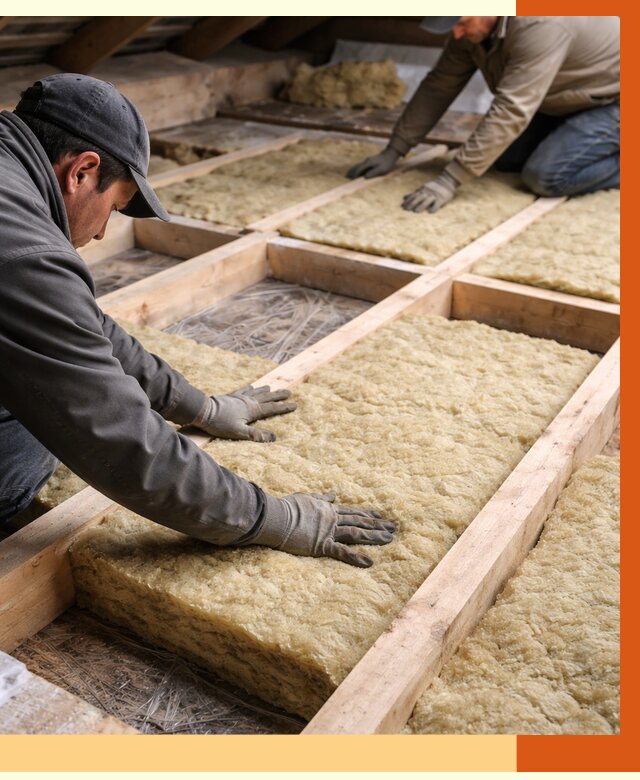 Утепление чердака минватой в Краснокамске от 3548 руб/м2 под ключ | ТепломастерКнм