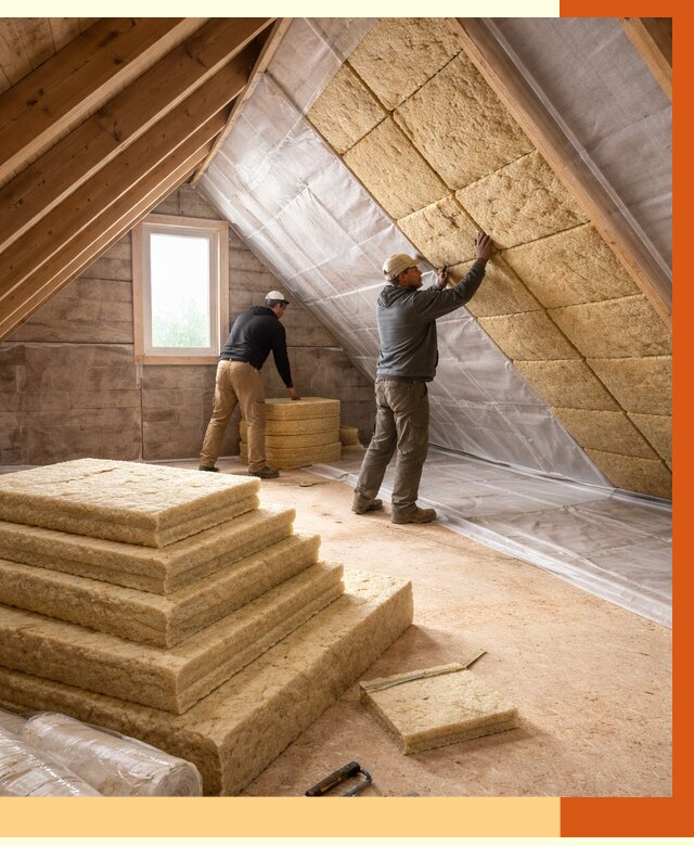 Утепление мансарды в Краснокамске от 2534 руб/м2 — комплексно и под ключ | ТепломастерКнм