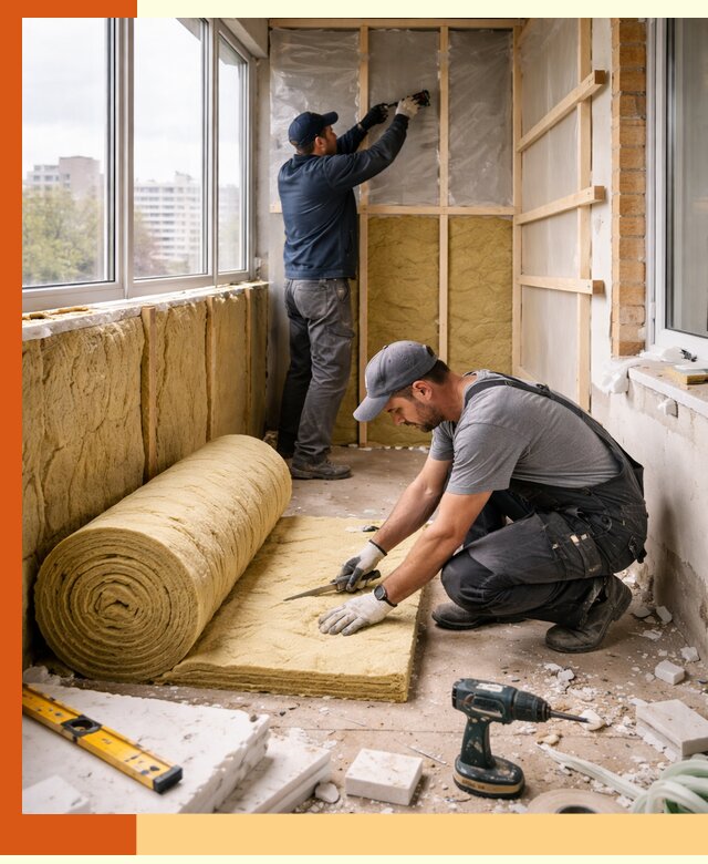 Утепление балкона под ключ в Краснокамске качественно и быстро