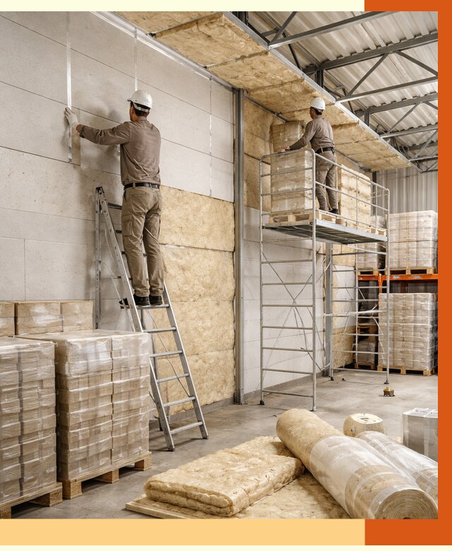 Утепление склада готовой продукции в Краснокамске от 1977 руб./м2 — комплексно | ТепломастерКнм