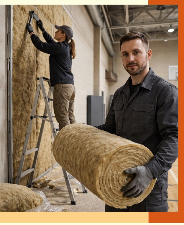 Утепление спортзала в Краснокамске от 7603 руб/м2 — комплексное утепление под ключ | ТепломастерКнм