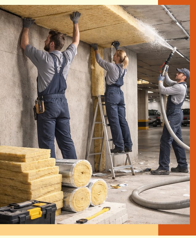 Утепление паркинга в Краснокамске от 6893 руб./м2 — работы под ключ | ТепломастерКнм