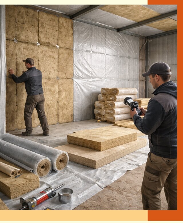 Утепление теплого склада в Краснокамске под ключ от 11658 руб/м² | ТепломастерКнм