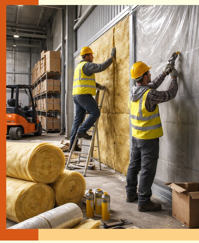 Утепление склада с техникой в Краснокамске под ключ