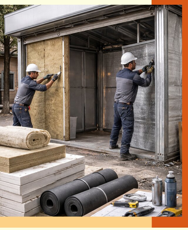 Утепление павильона шаурма в Краснокамске под ключ от 1216 руб. за м² | ТепломастерКнм