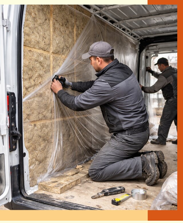 Утепление фургона в Краснокамске от 16726 руб/м2 — утепление фургона ППУ и кузова | ТепломастерКнм