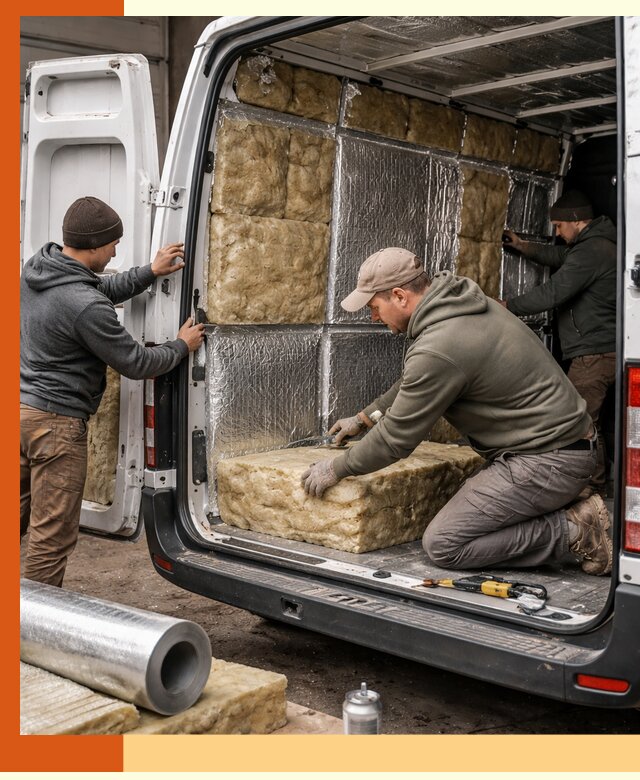 Утепление фургона в Краснокамске: профессиональная теплоизоляция и шумоизоляция
