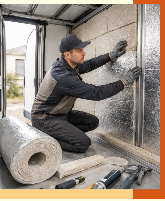 Утепление фургона рефрижератора в Краснокамске от 12671 руб./м² под ключ | ТепломастерКнм