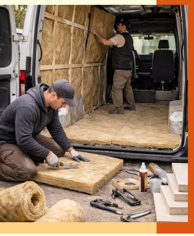 Утепление кемпера в Краснокамске под ключ от 12164 руб. — профессионально | ТепломастерКнм