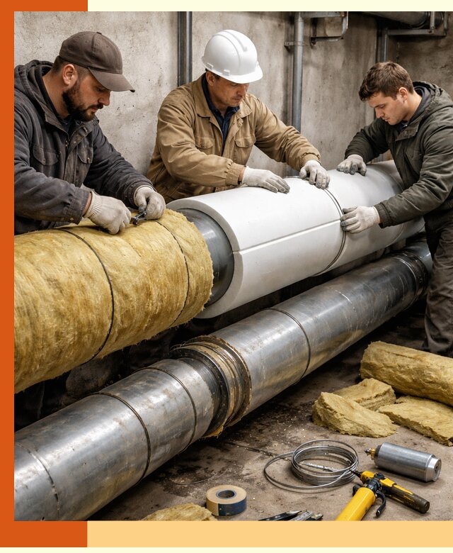 Утепление трубопровода в Краснокамске с гарантией энергоэффективности