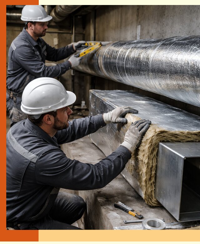 Профессиональное утепление воздуховодов и теплоизоляция в Краснокамске