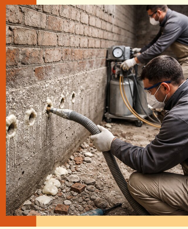 Заполнение колодцевой кладки ППУ в Краснокамске быстро и герметично