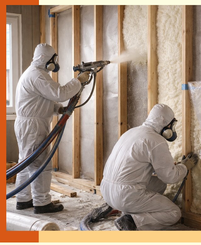 Утепление каркасной стены ППУ в Краснокамске для домов и коттеджей