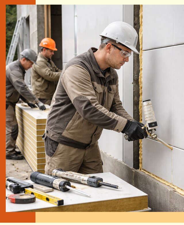 Утепление сэндвич-панелей пенополиуретаном в Краснокамске