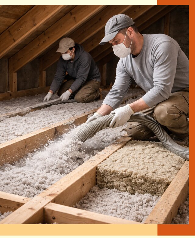 Заполнение полостей чердачного перекрытия в Краснокамске от 4562 руб. | ТепломастерКнм