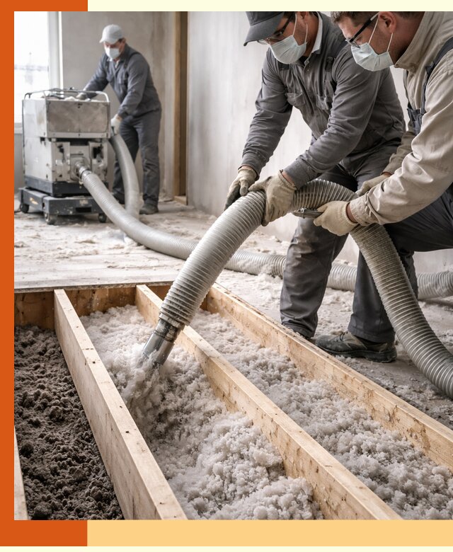 Заполнение полостей межэтажного перекрытия в Краснокамске эффективно и герметично