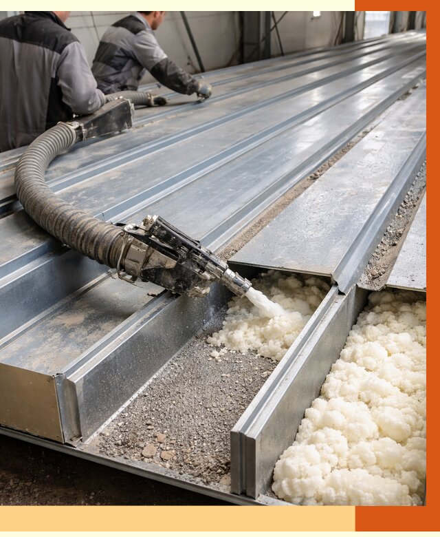 Заполнение пустот кровельных панелей в Краснокамске от 7299 руб. под ключ | ТепломастерКнм