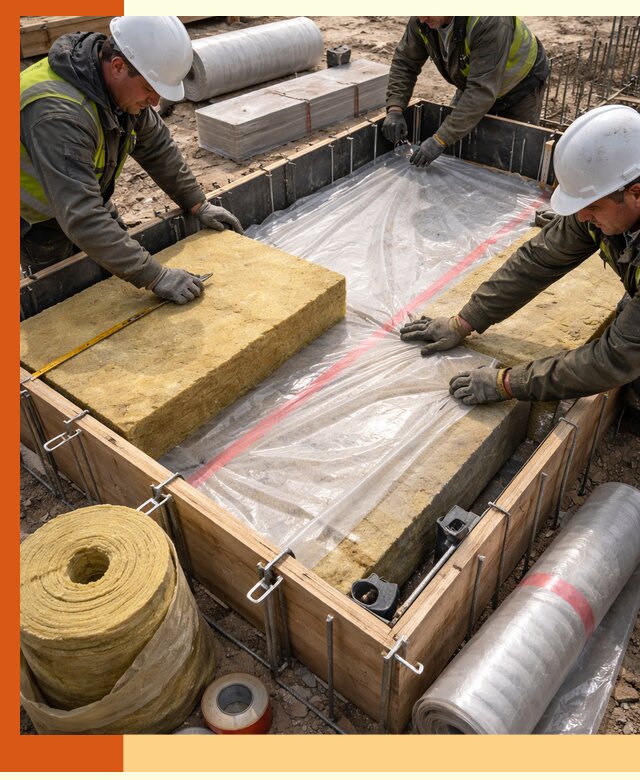 Теплоизоляция опалубки для строительства в Краснокамске