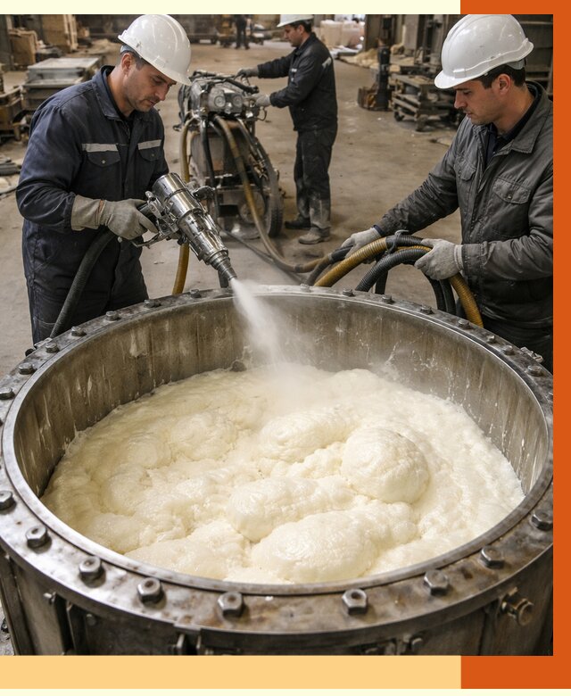 Заливка ППУ в емкости в Краснокамске от 7349 руб. — утепление емкости под ключ | ТепломастерКнм