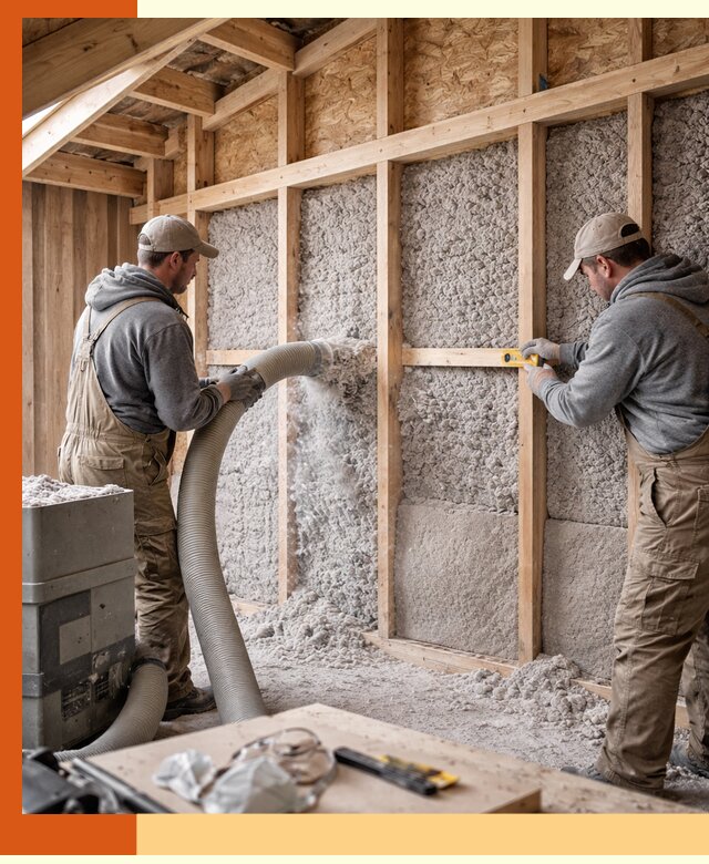 Утепление эковатой стен, потолков и перекрытий в Краснокамске